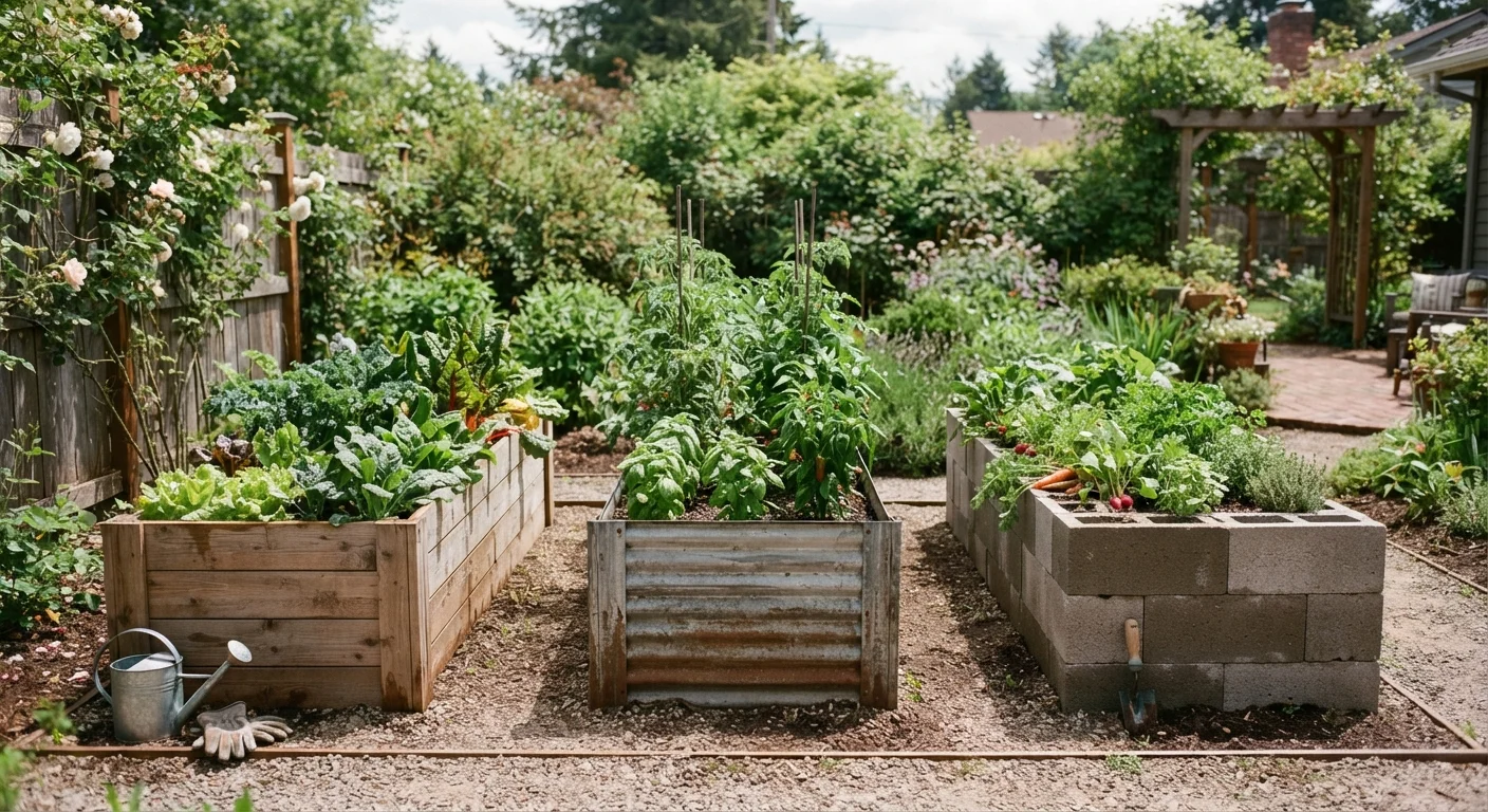 Raised Garden Beds: Wood, Galvanized Steel, or Concrete Blocks